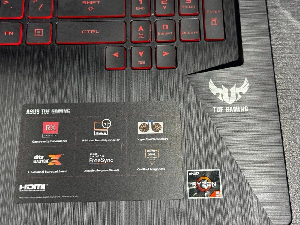 Asus Tuf Gaming Ryzen 5 3500U / DDR4 16 GB / SSD M2 256 GB / SATA 1 TB