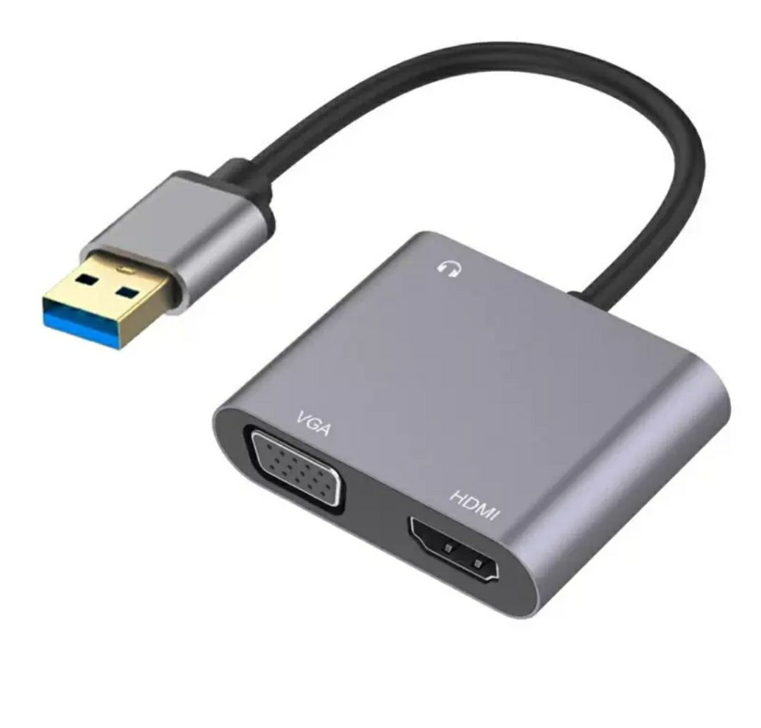 Переходник адаптер usb to HDMI/VGA