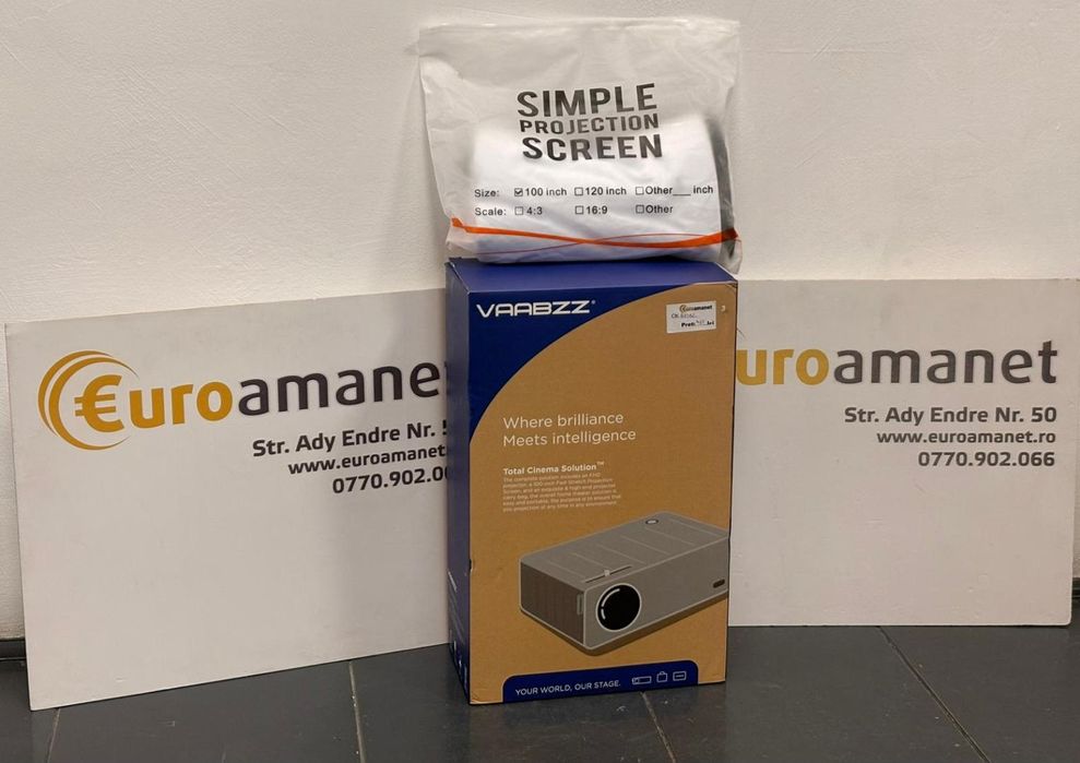 Videoproiector VAABZZ + Ecran De Proiectie -A-