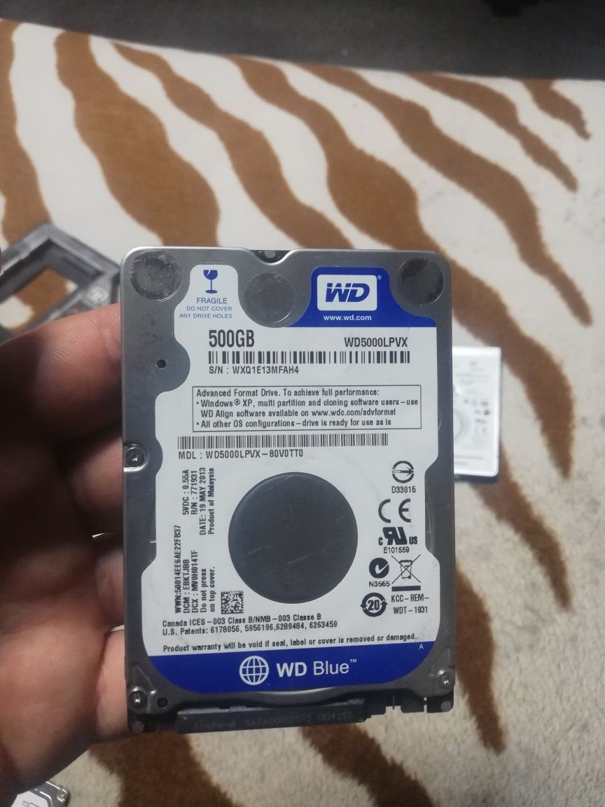 Hard-disk-uri laptop sata 3  500gb , 750gb și 1000gb