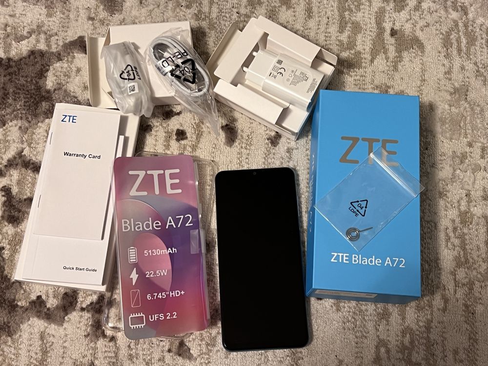 Telefon mobil ZTE Blade A72 blue Dual Sim - nou, la cutie