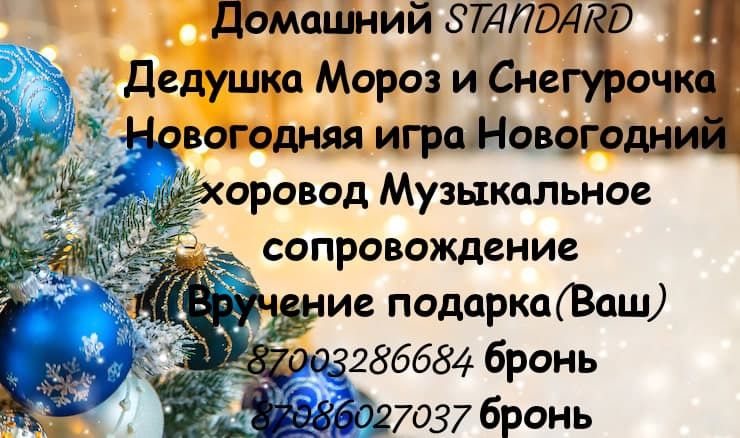 Новогоднее поздравление дома Дед Мороз и Снегурочка, Аниматоры Белый М