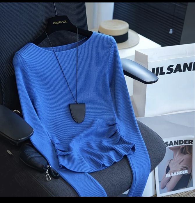 Синяя женская кофта