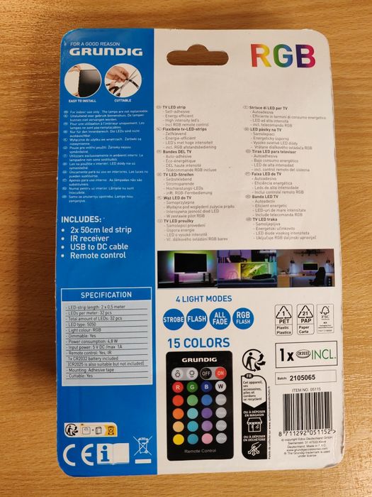 NOU, SIGILATA Banda LED pentru TV ( TV LED STRIP) cu telecomanda, 1m