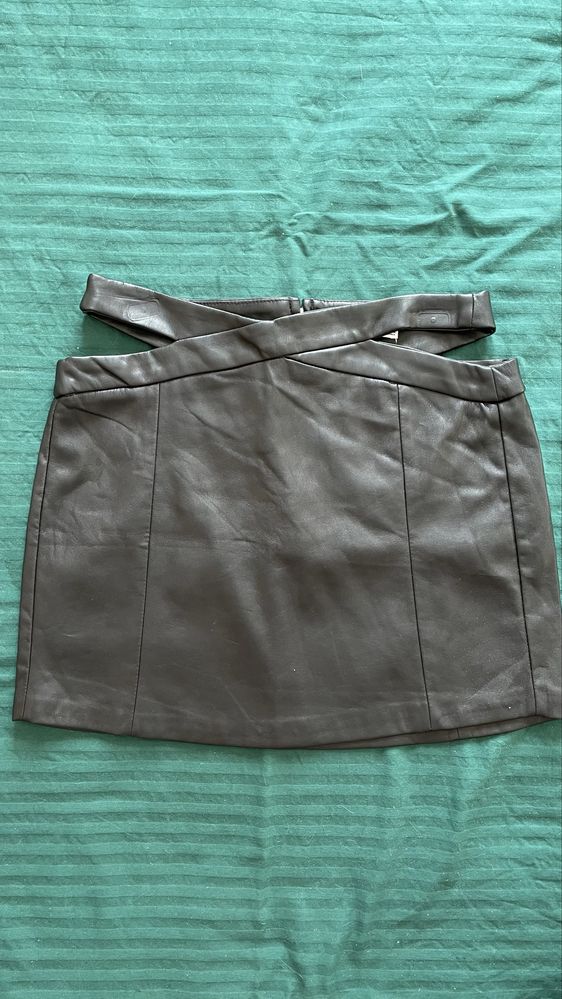 Юбка кожаная Bershka