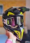 Casca Airoh aviator 3 primal yellow matt  L(Leatt, Scott, Alpinestars)