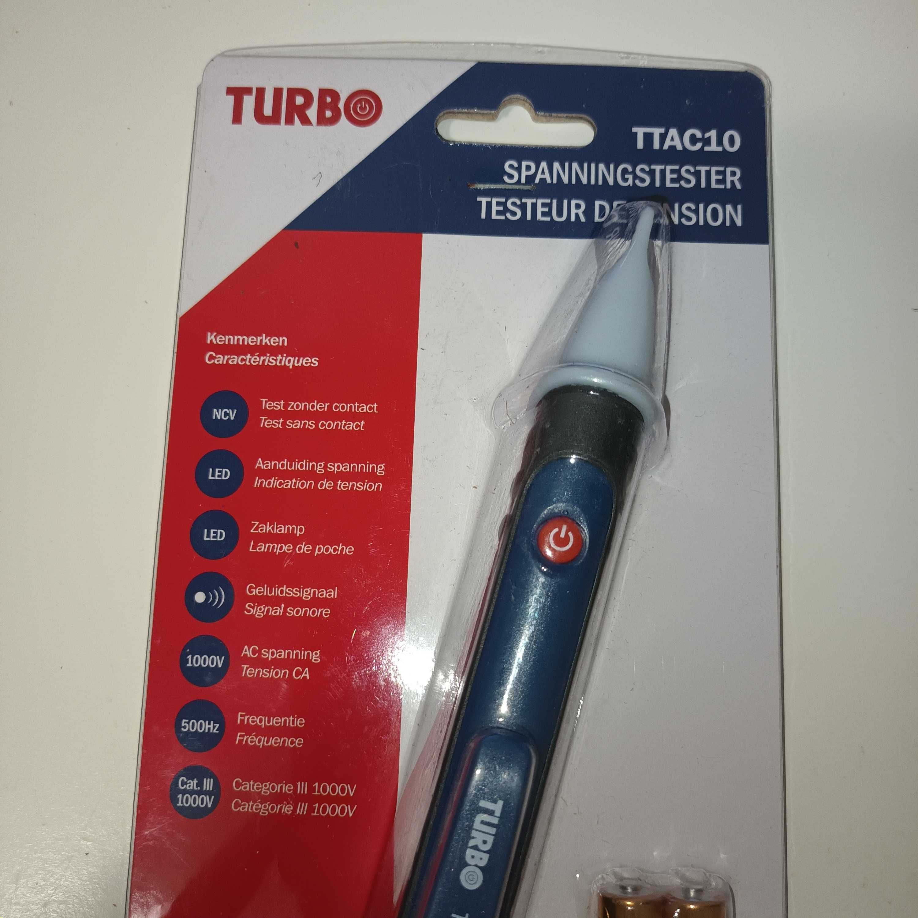 Detector de tensiune fără contact + lanternă TURBOTECH : TTAC10