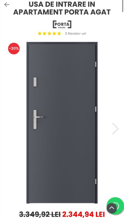 Ușă intrare Apartament - Porta Agat