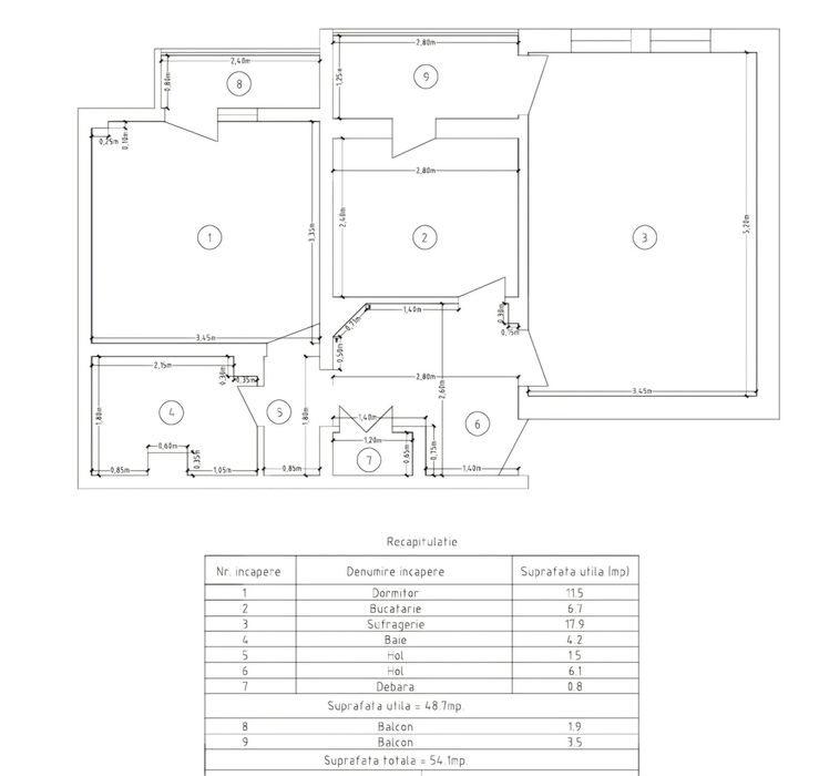 Apartament 2 camere, decomandat, ultracentral