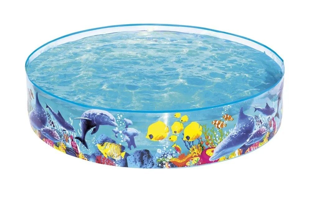 Детски басейн Bestway, твърд борд, 183 x 38 см, PVC, морско дъно