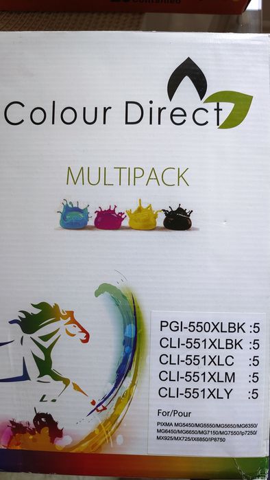 Set 5 cartușe Canon PGI 550 XLBK, CLI 551