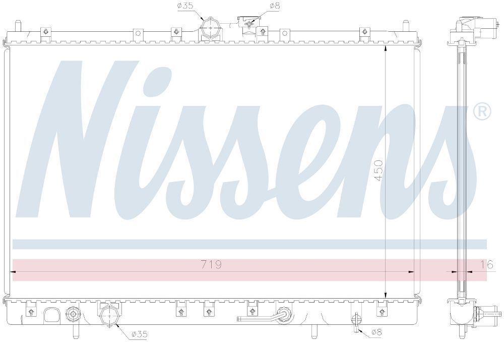 радиатор НОВ за MITSUBISHI SPACE WAGON (N80, 90) (98-)