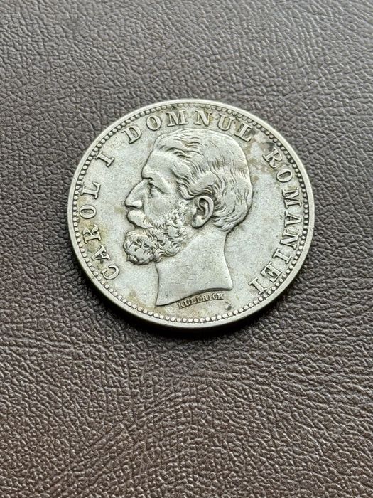 Moneda Romania 2 lei 1881 Viena argint