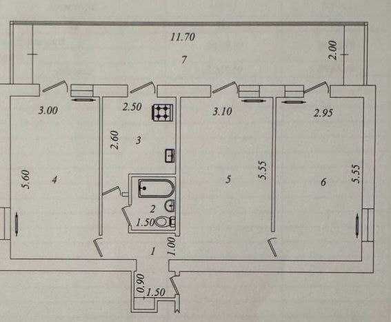 Метро Б.И.Й ор-р Респу-е ГАИ, 3/1/4 метро и Буз базар 300 Балкон  12*2