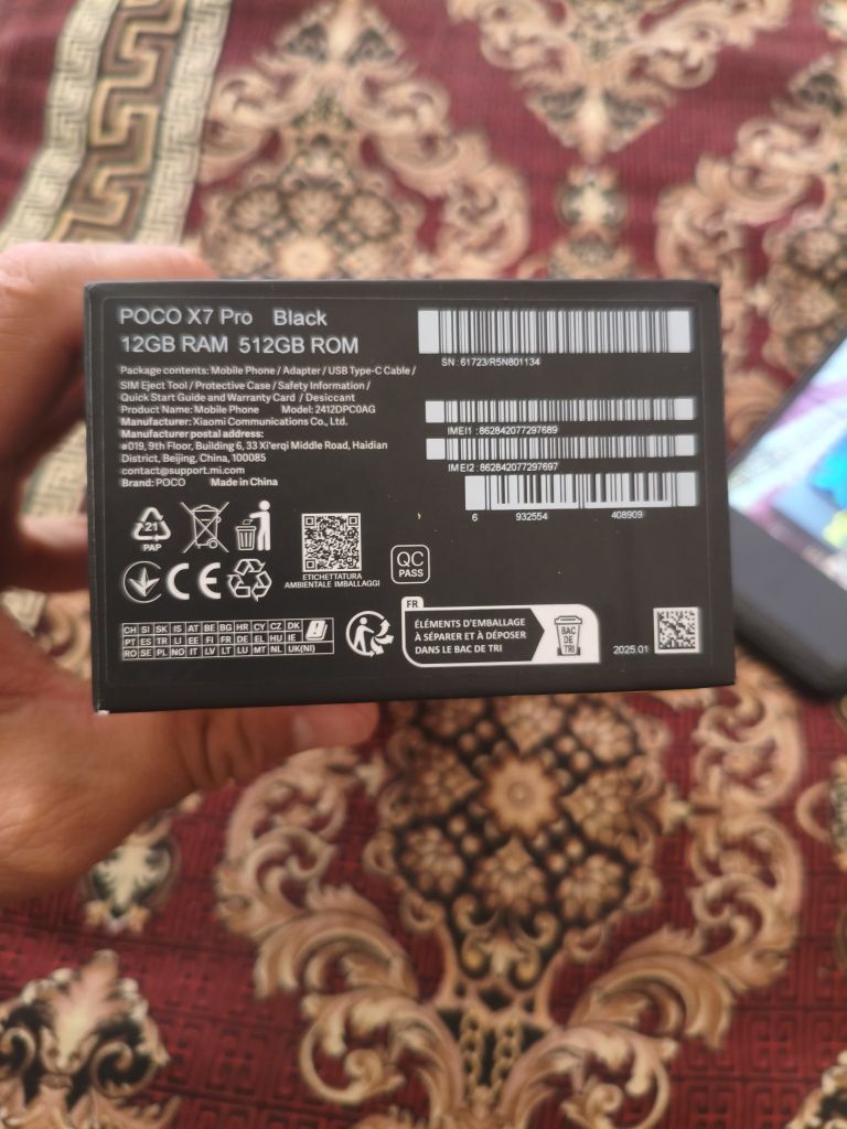 Poco x7 pro 12/512 yangidek