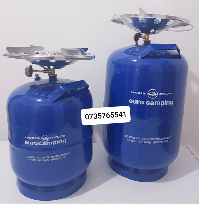 Butelie camping 8 litri cu arzator usor de transportat/reductie