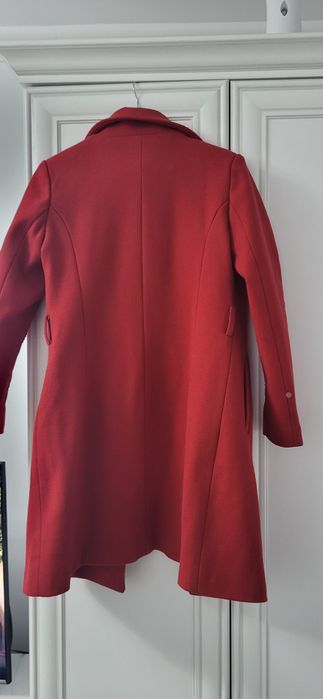 Palton rosu 30% lana