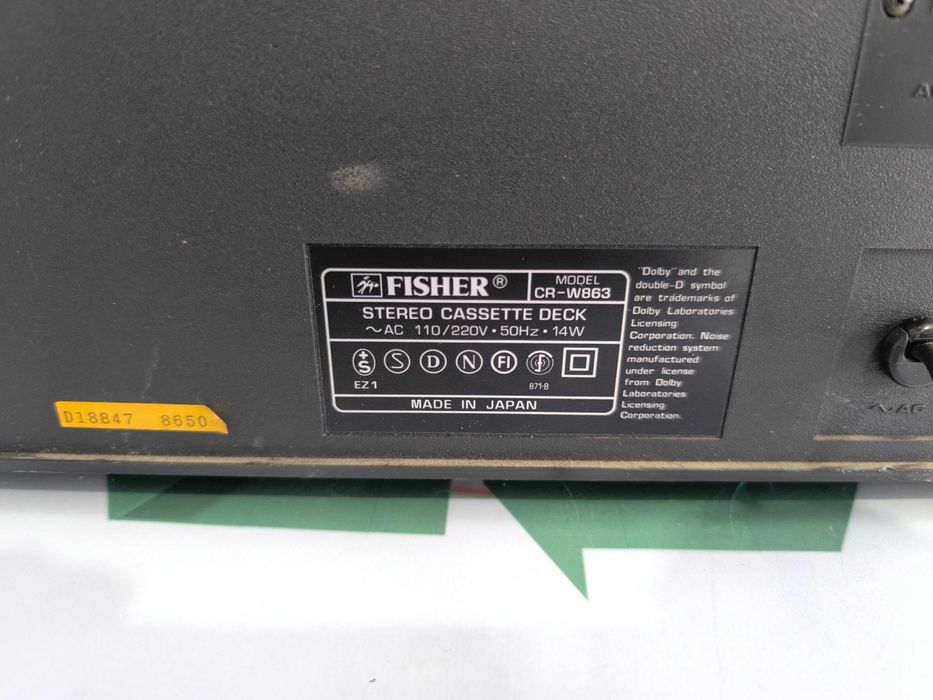 Deck Casete Dublu Fisher CR-W863 - Funcțional, Testat