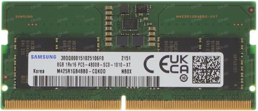 Оперативная память DDR 5 SODIMM Samsung [M425R1GB4BB0-CQK] 8 ГБ2