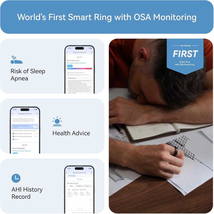 RingConn Gen 2 умное кольцо (Size 9, Black) Подарок силиконовый чехол