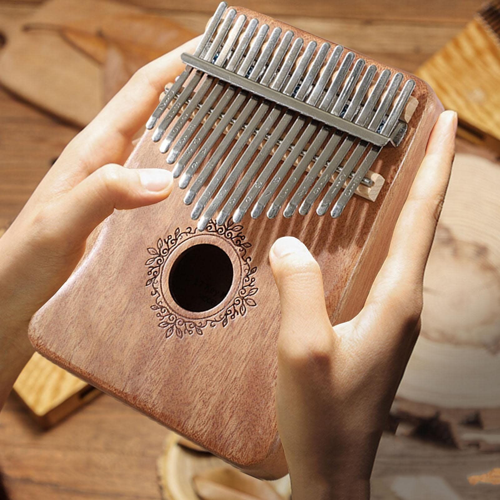Преносимо пиано Kalimba със 17 клавиша за пиано с пръсти и аксесоари