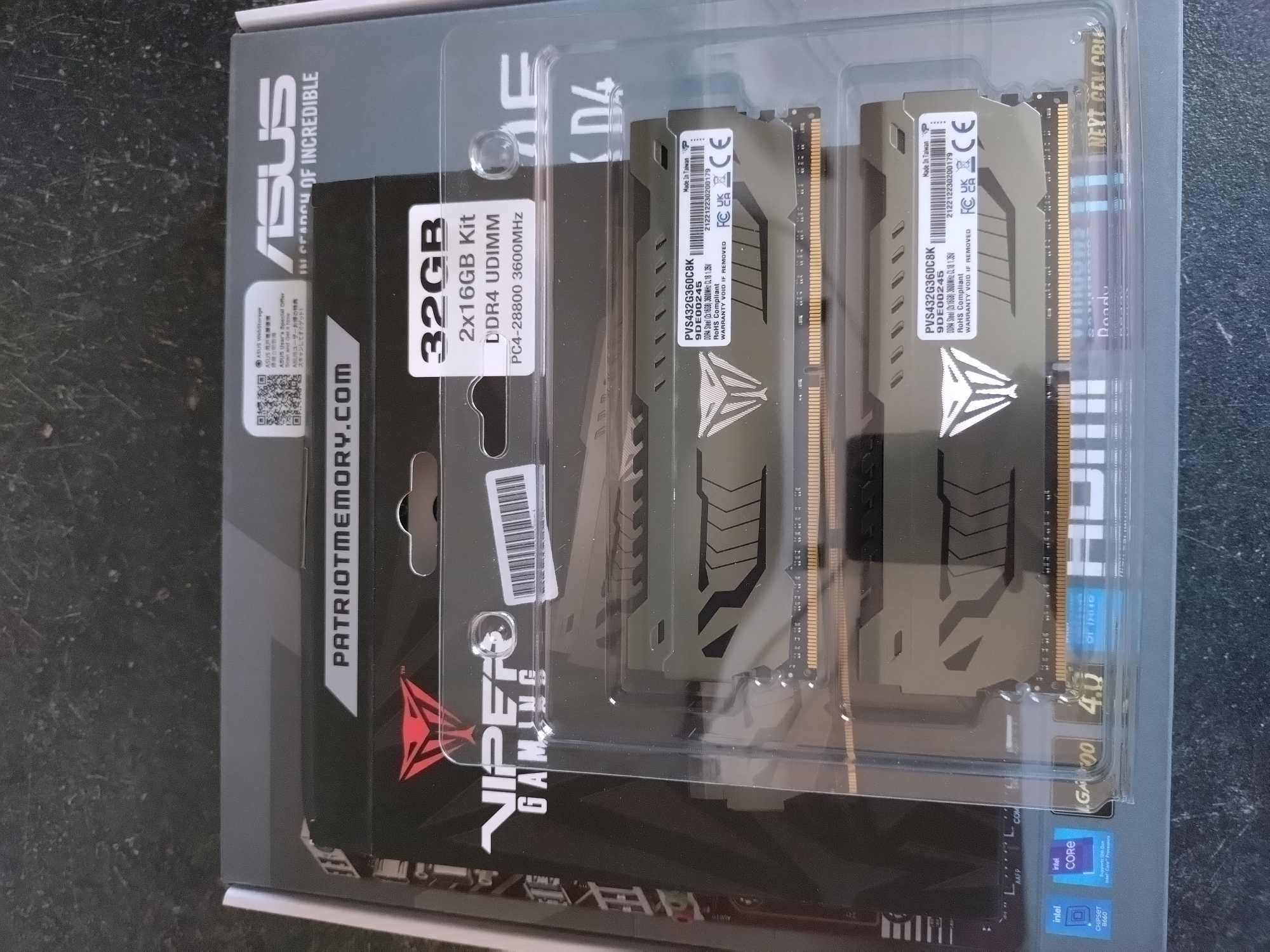 i5-12400F Box + Asus PRIME B660M-K D4 + 2x16GB DDR4 3600MHz CL18