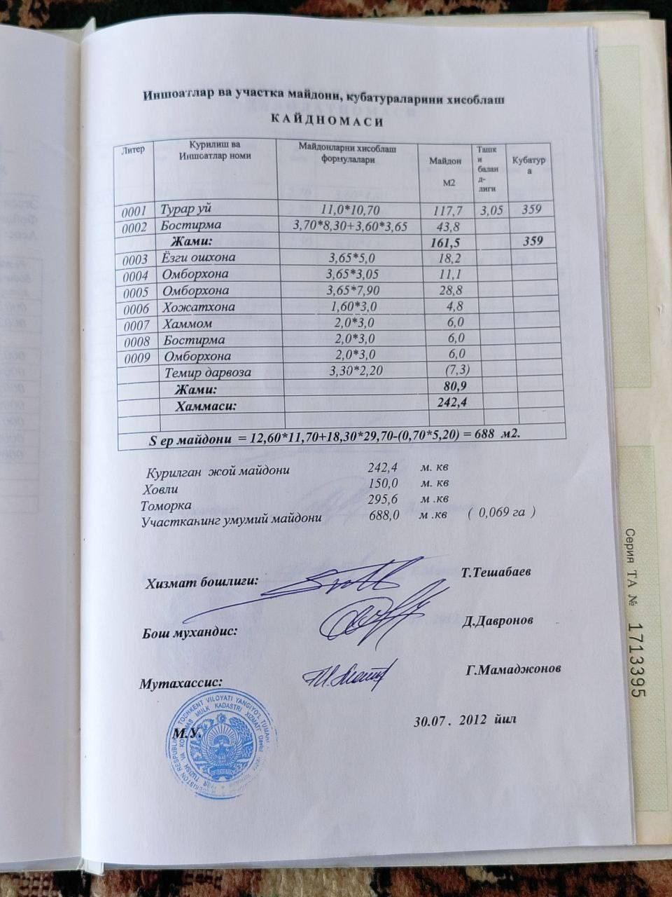Hovli uy sotiladi