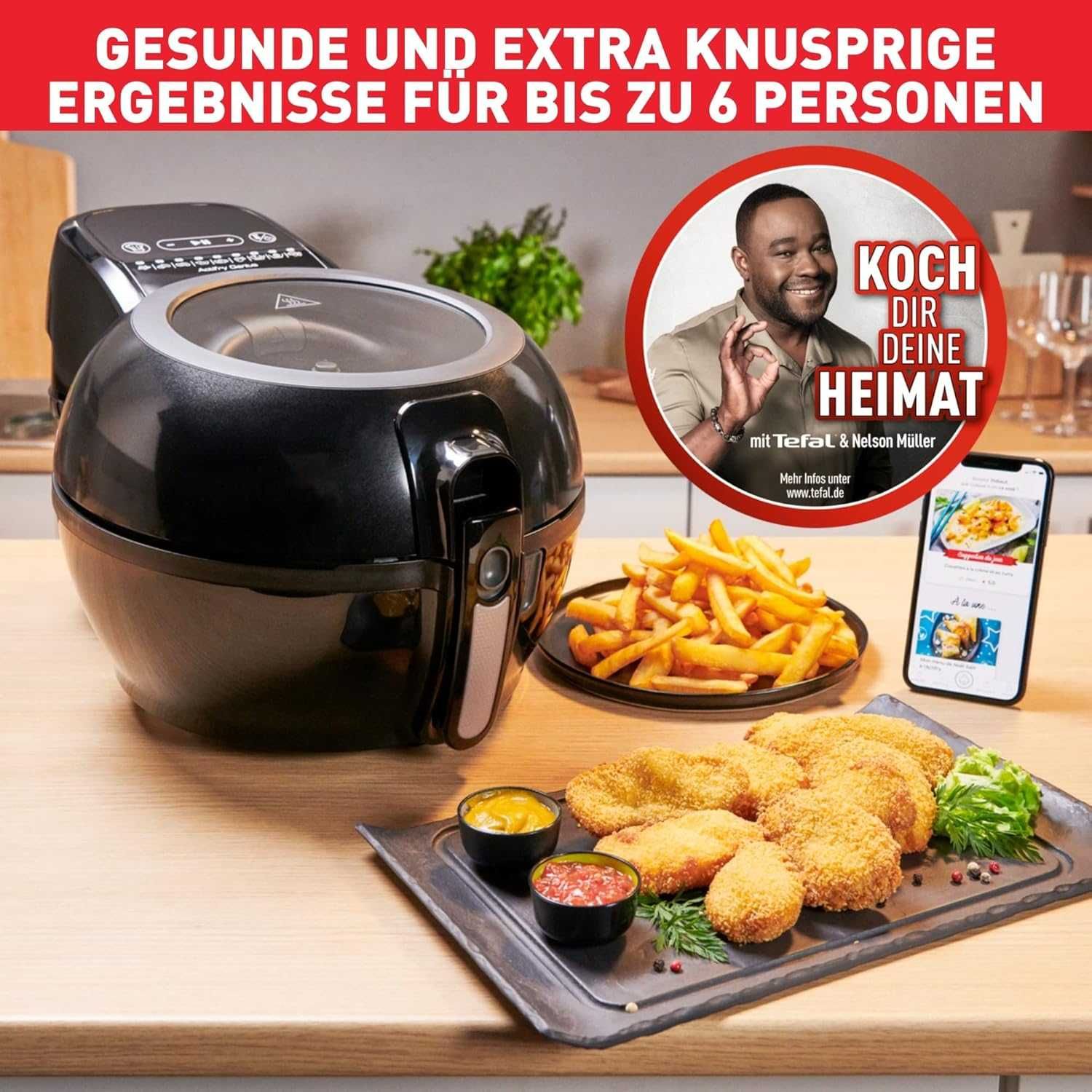 Фритюрник с горещ въдух Tefal ActiFry Genius+ (FZ7738) 1500W