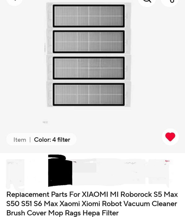 Filtre praf aspirator mobil Xiaomi + capac perie rotativă