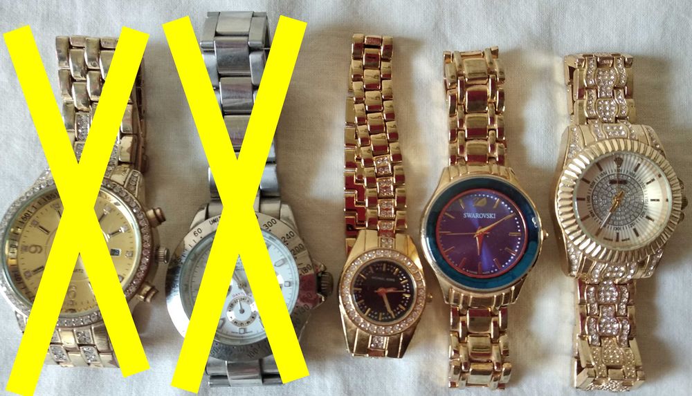 Кварцевые наручные часы "ROLEX", "MICHAEL KORS" , "SWAROVSKI"