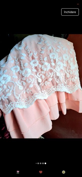 Fusta roz cu dantela stil Lolita noua cu etichetă fusta clos