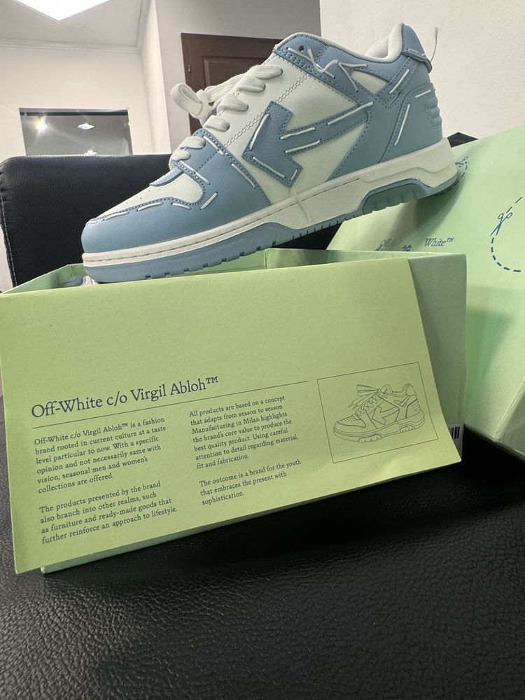 Off-White Out Of Office Sartorial Stitching White Light Blue