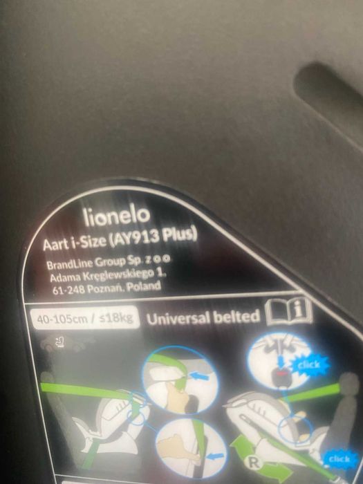 Стол за кола Lionelo, Aart i-Size  AY913 Plus втора употреба