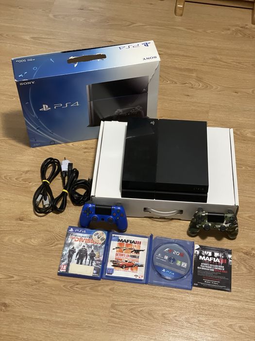 Consola PS4 ( Playstation 4) 500 GB + 2 Controllere + Jocuri Bonus