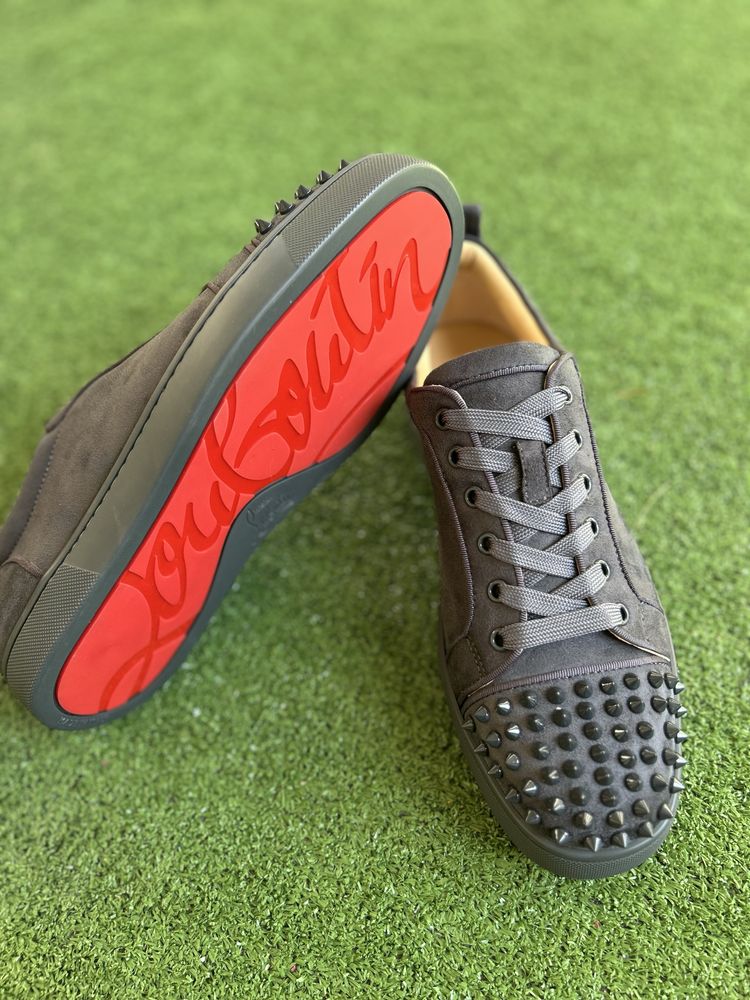Louboutin Gray Velour