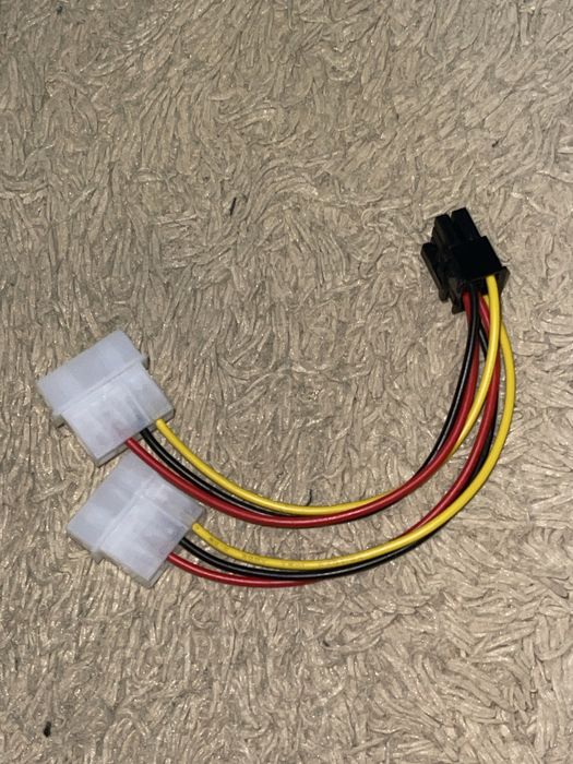 Переходник с molex на доп. питание видео карты 6pin