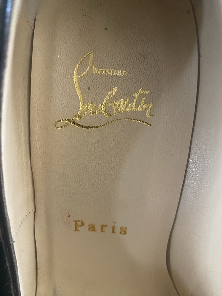 Обувки от естествена кожа с косъм Christian Louboutin