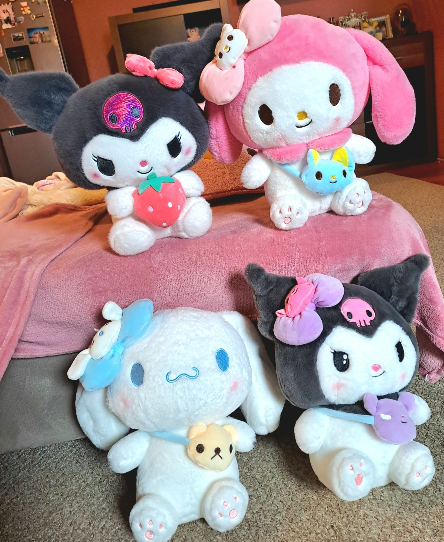 Pluș Sanrio Kuromi Cinnamoroll my melody