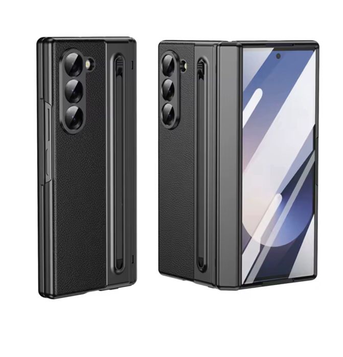 Samsung Z FOLD 4 5 6 7 Husa Full Folie Eco Type Neagra Pen Incorporat