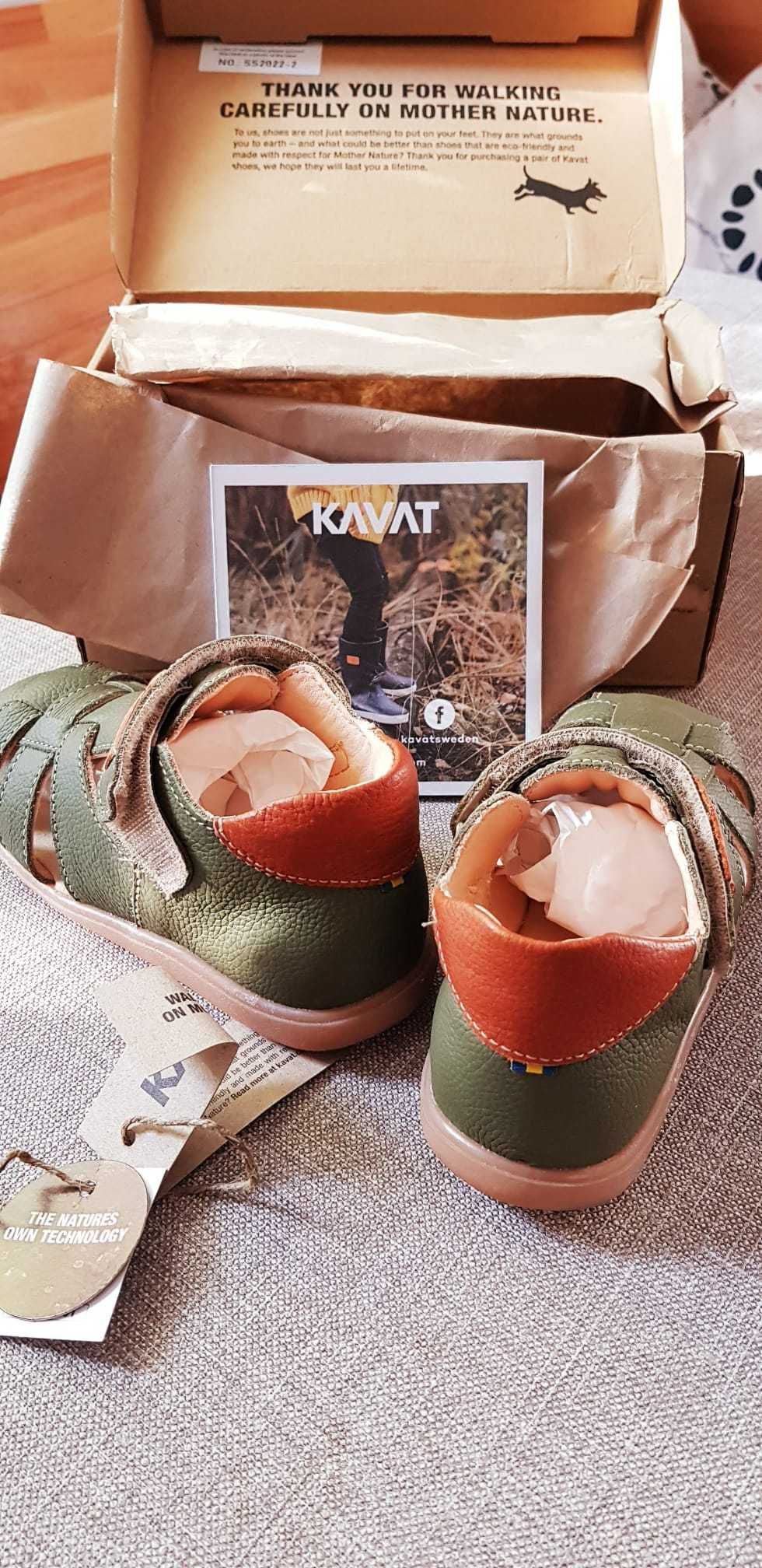 Kavat, sandale piele-Rullsand Khaki