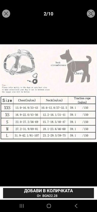 Нагръдник за куче и повод за куче