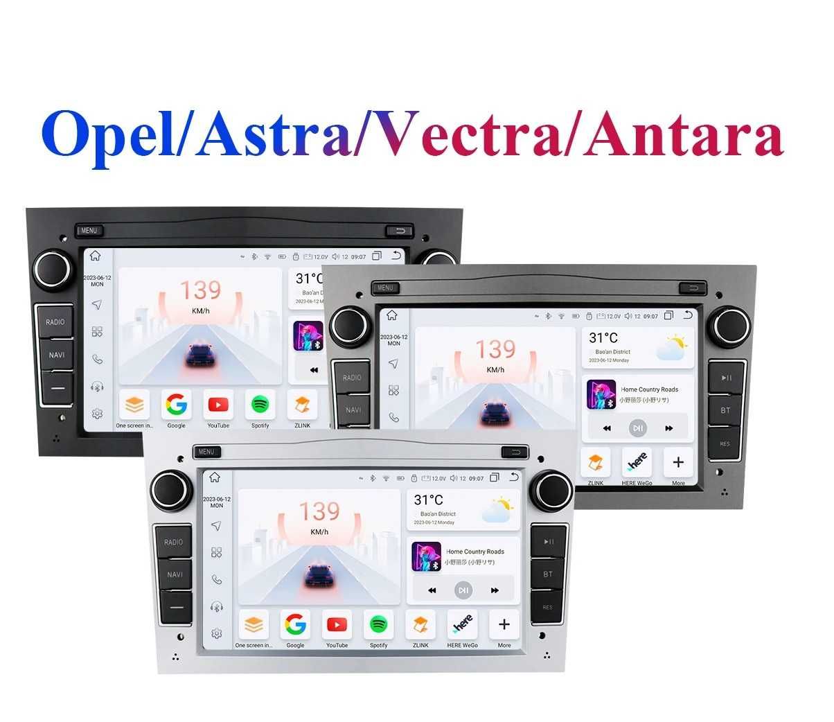 Navigatei Android Opel Astra/Vectra/Zafira - negru, gri, argintiu