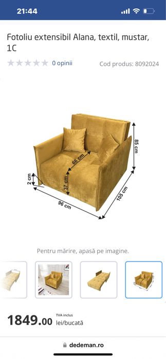 Fotoliu extentibil pat