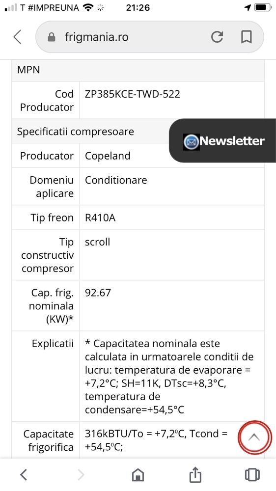 Compresor frigorific chiller,ruftoop