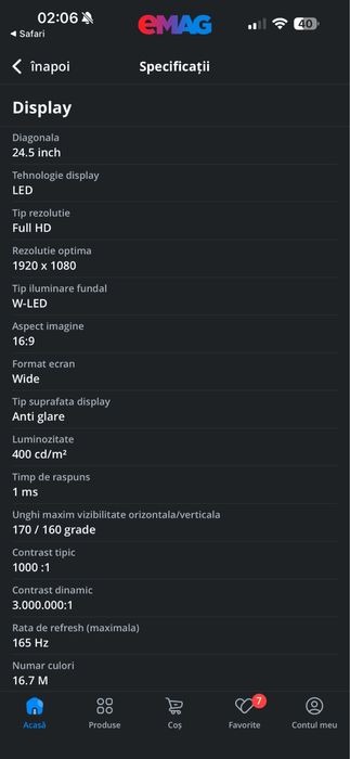 Monitor Lenovo 165hz G25-20