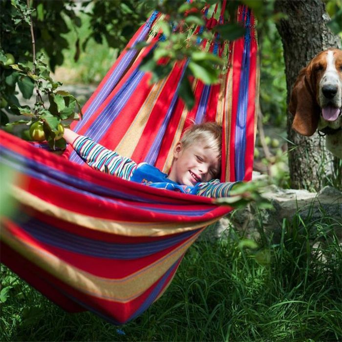 Голям цветен хамак с красиви и цветни шарки/ Размер: 190 х 80 см; / Цв