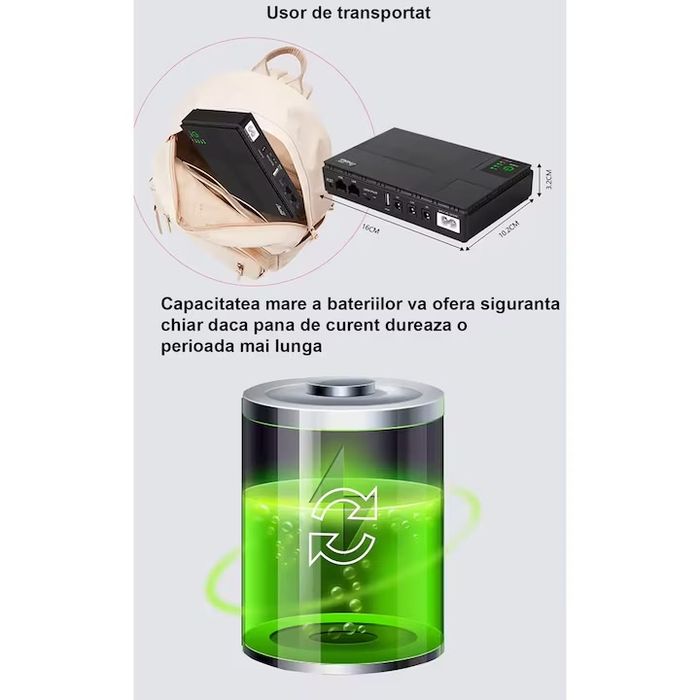 Ups (5v/9v/12v/15v/24v) 10400 mah