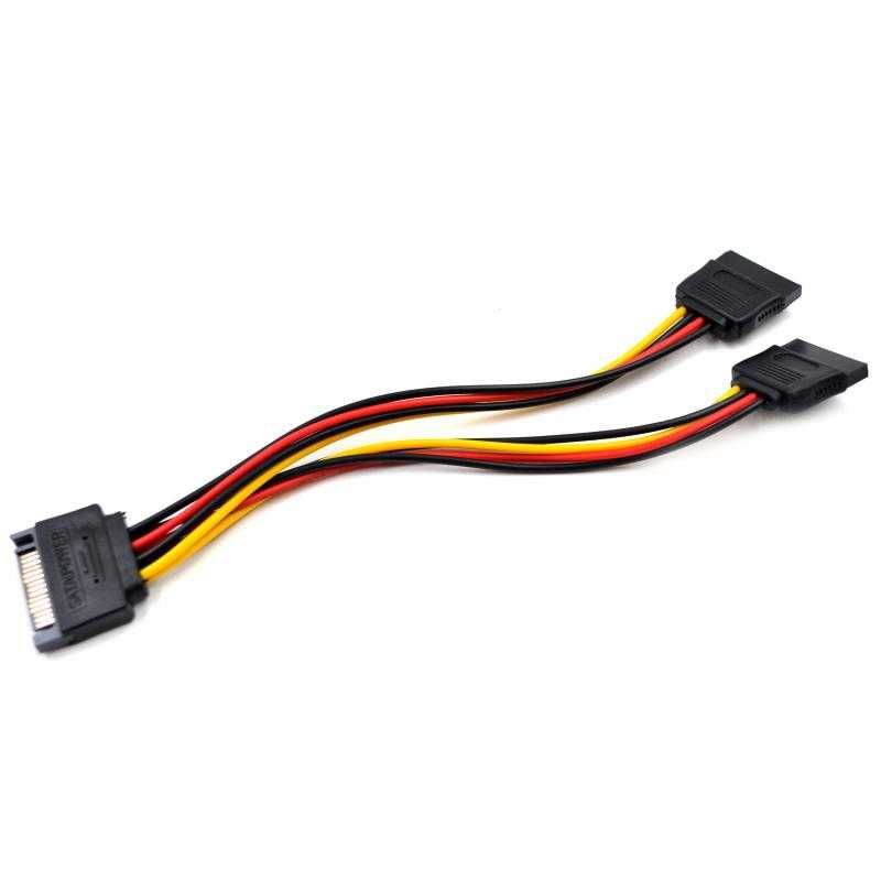 Кабель переходник SATA M - SATA F x2, 20см новый в упаковке.