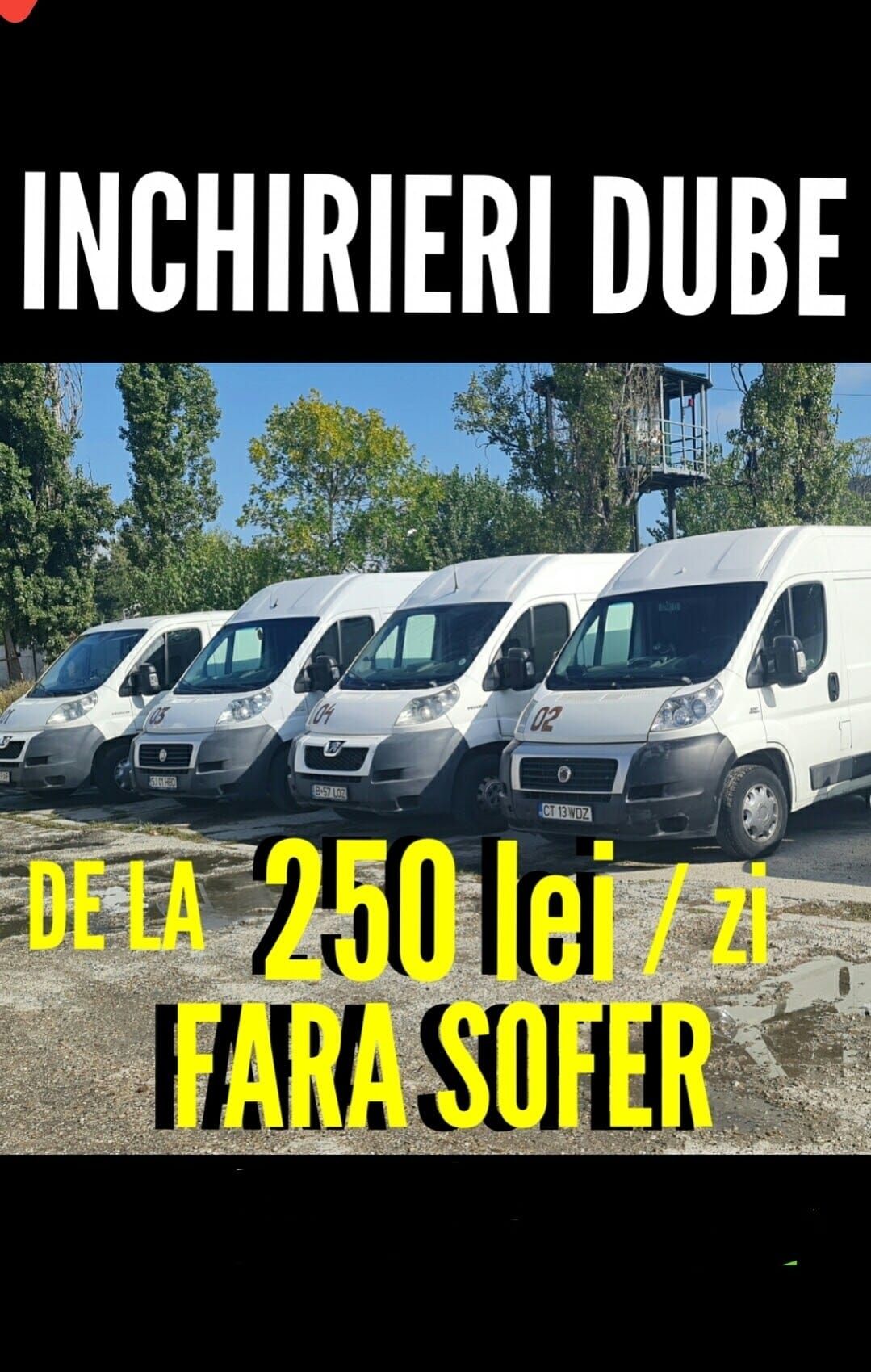 Inchirieri dube FARA sofer  / Închiriere duba