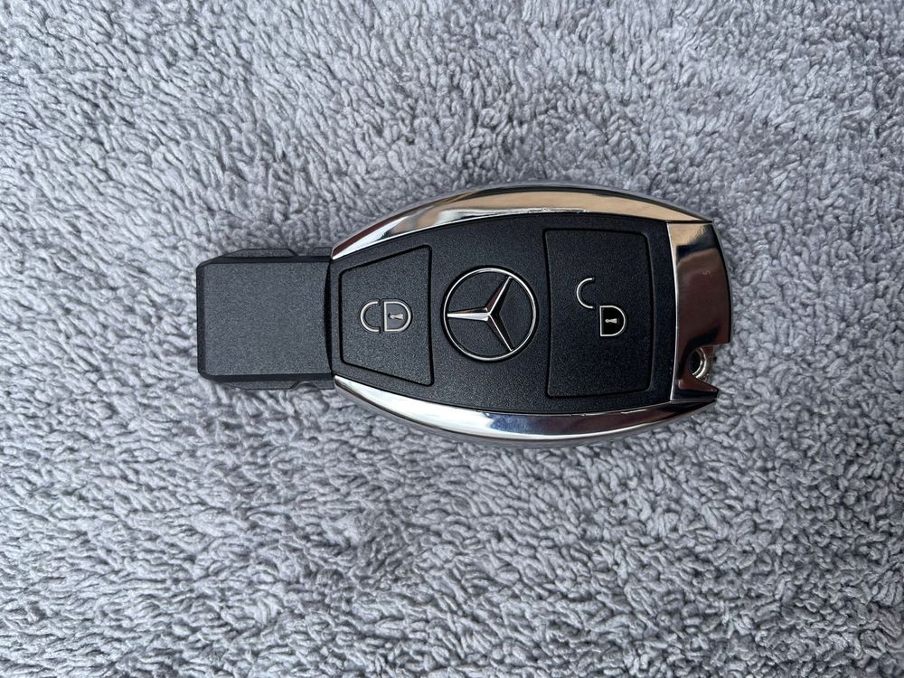 Carcasa cheie telecomanda Mercedes Benz chrom A B C E S  2 butoane